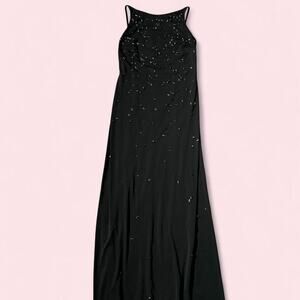 Beaded Whimsygoth Celestial Whimsical Dark Fairy Core Open Back Evening Dress